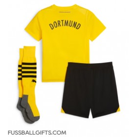 Borussia Dortmund Fußballbekleidung Heimtrikot Kinder 2023-24 Kurzarm (+ kurze hosen)